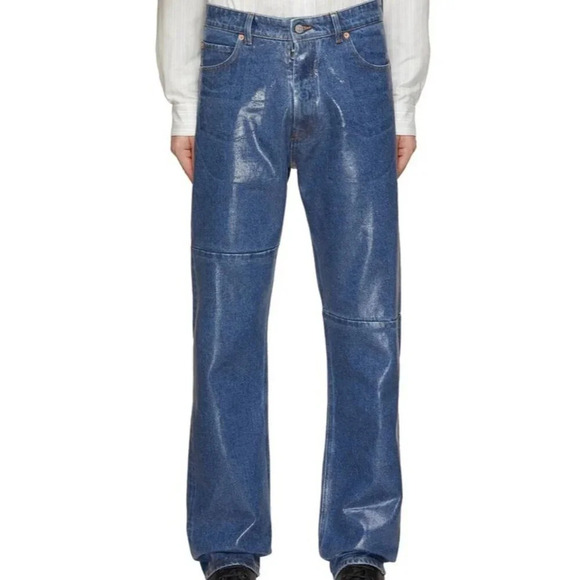 MM6 Maison Martin Margiela Other - MM6 Maison Margiela Coated 5 Pocket Denim Jeans in Medium Indigo 32 New Mens
